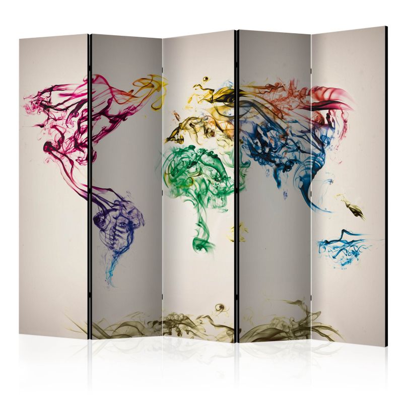 Parawan jednostronny Artgeist Mapy 225x172 cm Mapy 1 szt