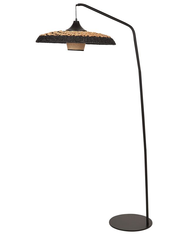 Lampa podłogowa Kalomo Plecionka Czarny 1 szt.