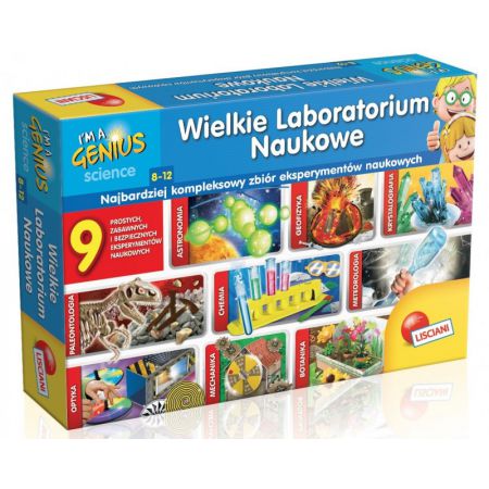 Mały Geniusz Wielkie Laboratorium naukowe 9w1 Lisciani Giochi