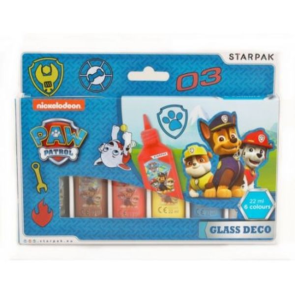 Starpak Farby witrażowe 6 kolorów 22 ml Psi Patrol