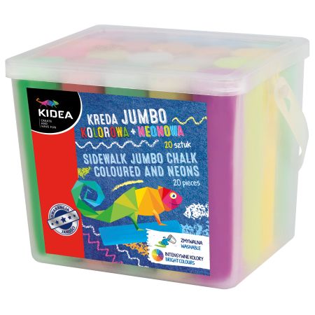 KREDA JUMBO KOLOROWA+NEONOWA 20 SZT. KIDEA