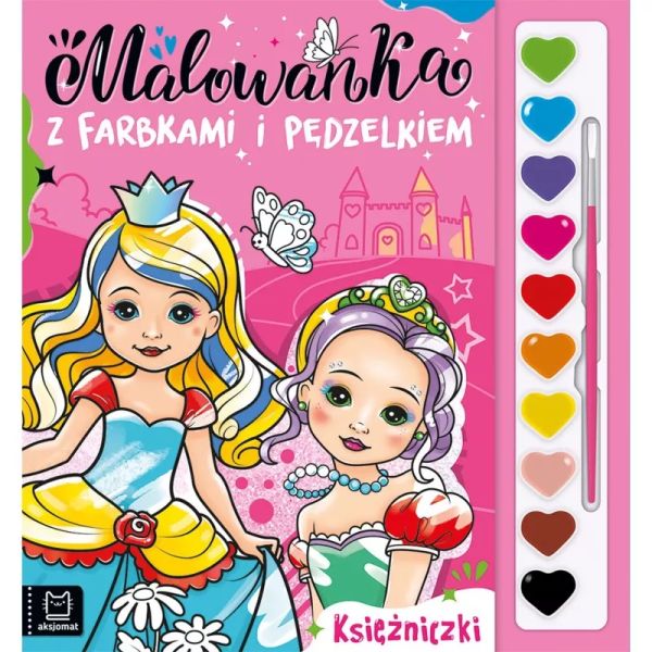 MALOWANKA Z FARBKAMI I PĘDZELKIEM KSIĘŻNICZKI