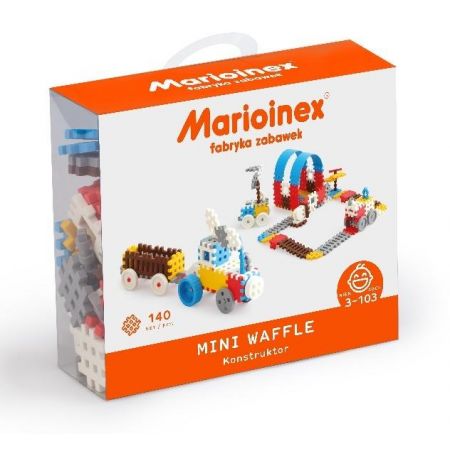 Marioinex Klocki Mini Waffle- Zestaw dla chłopca - 140 elementów