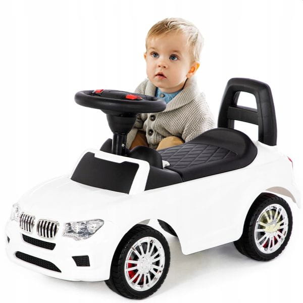 Samochód-jeździk "SuperCar" Nr3 z sygnałem dźwiękowym (biały)