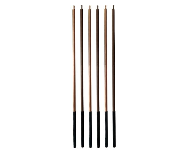 Świeczki B&C metaliczne, mokka/miedziany, 3x3x170mm, 6szt.
