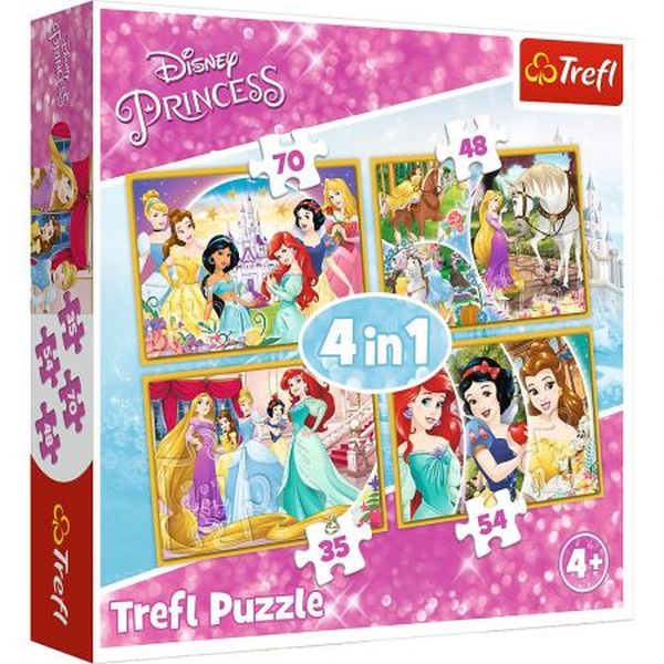PUZZLE 4W1 RADOSNY DZIEŃ KSIĘŻNICZEK