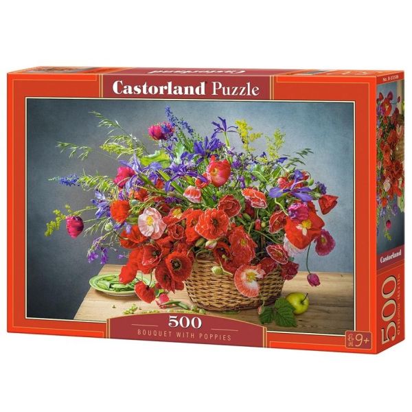 PUZZLE 500 EL B53506 BOUGUET WITH POPPIES