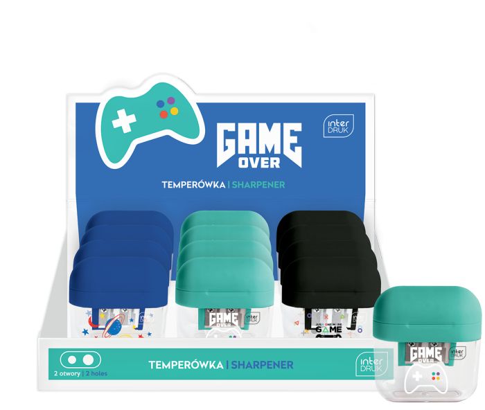 Temperówka podwójna z poj.GAME OVER 12sz