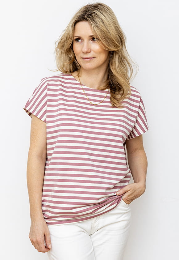 BLUSE MIKA – rosa Streifen