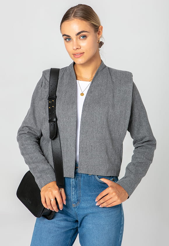 Kurze Jacke DORA - grau