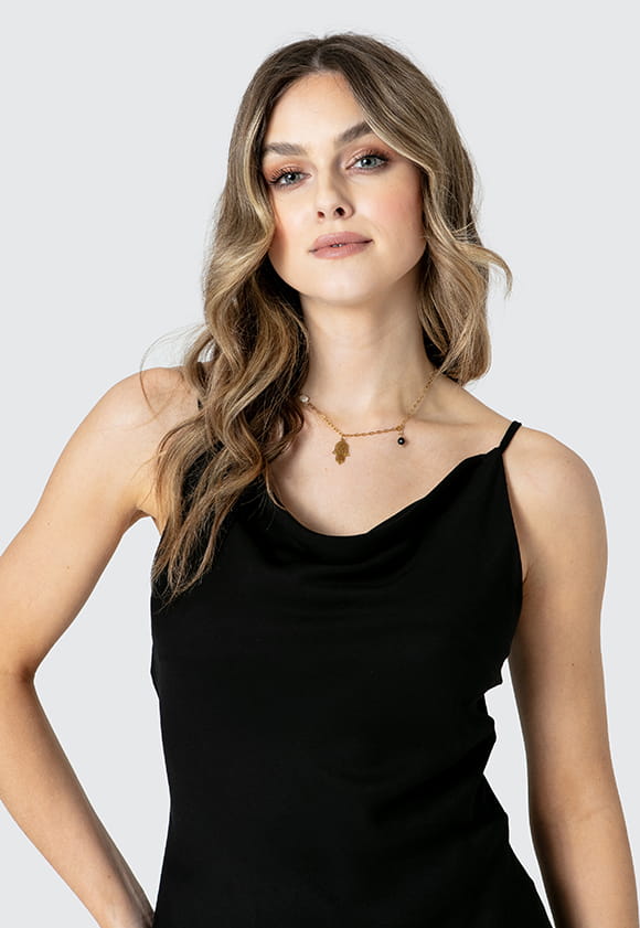 TOP CLAIRE - schwarz