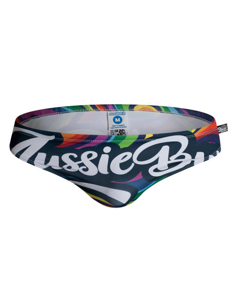 Kąpielówki męskie slipy w graficzny wzór | Wielokolorowe | Signature Unicorn | AussieBum