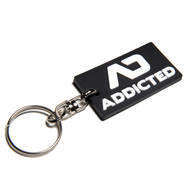 Breloczek do kluczy | Czarny | Addicted Rubber Keyring | Addicted | AC223