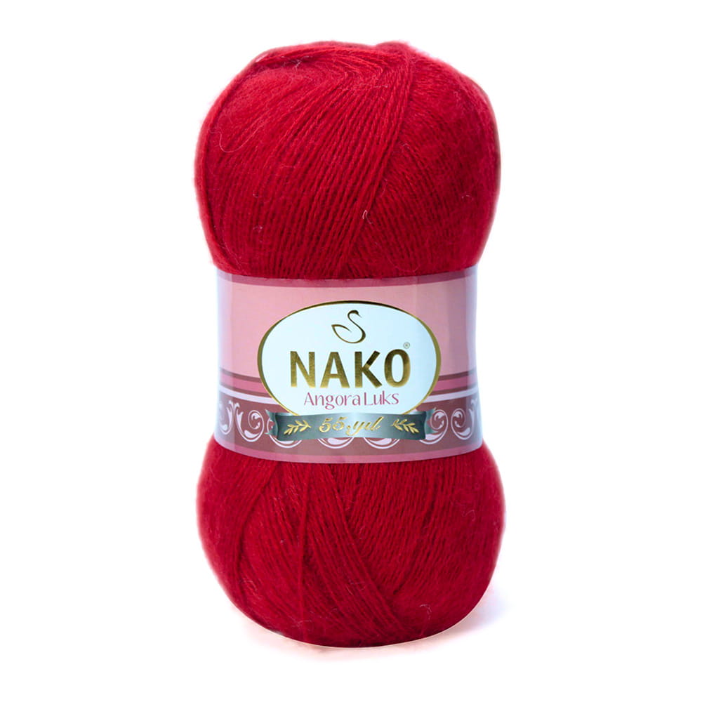 Włóczka NAKO ANGORA LUKS 100g kolor: 1175 / czerwień
