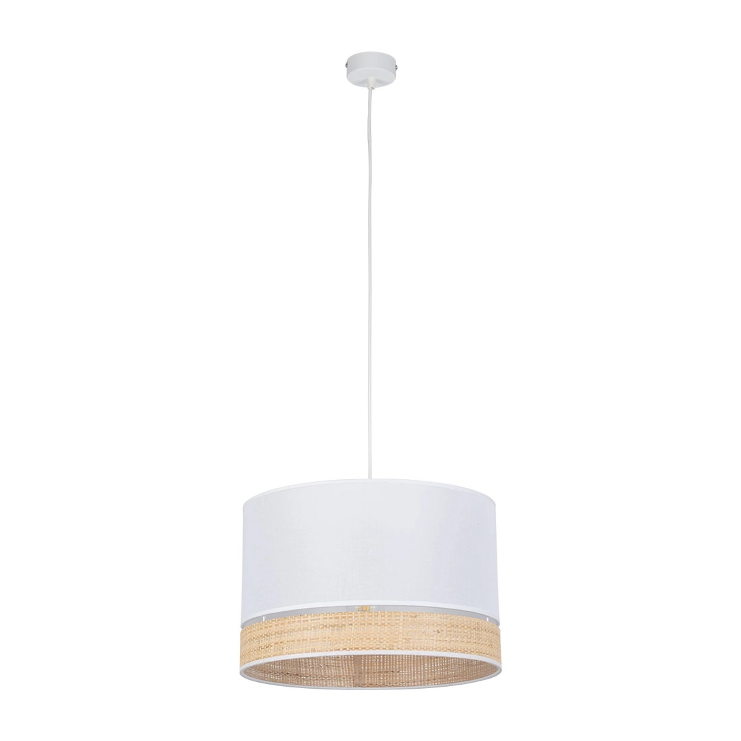 TK LIGHTING Lampa wisząca PAGLIA WHITE śr. 38 cm 1 x E27