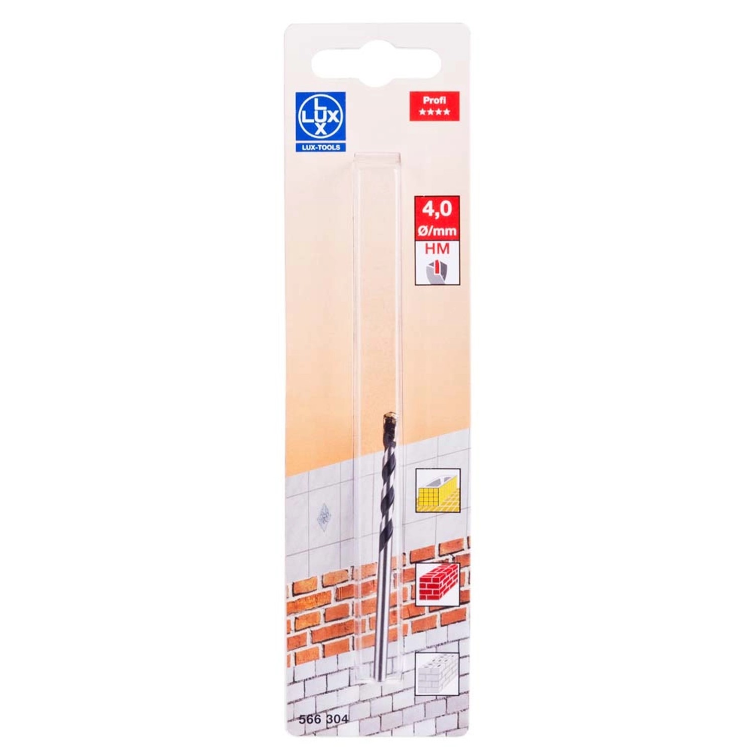 LUX Wiertło do murów i glazury 4x70 mm