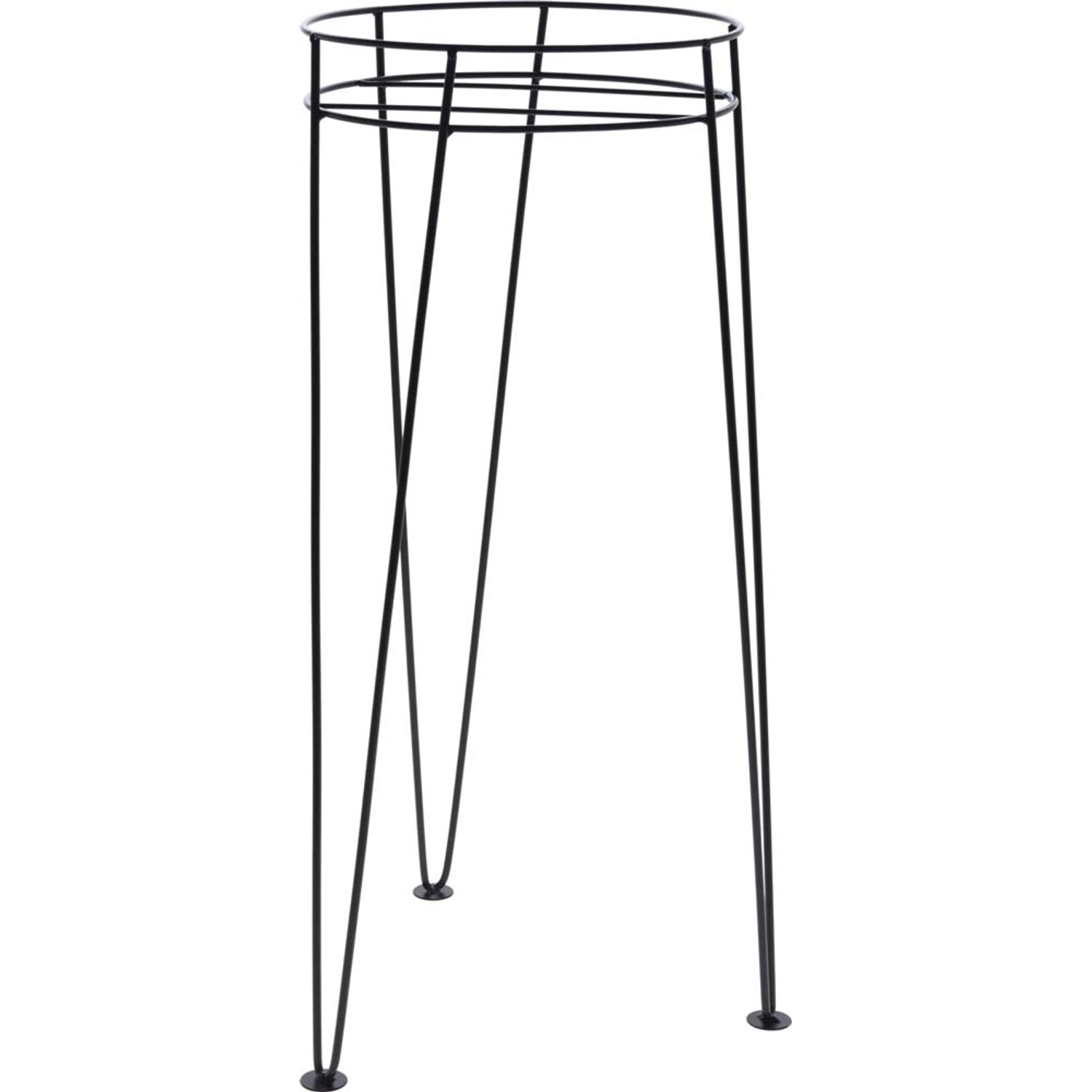 Kwietnik Korfu metal czarny L - wys. 65 cm