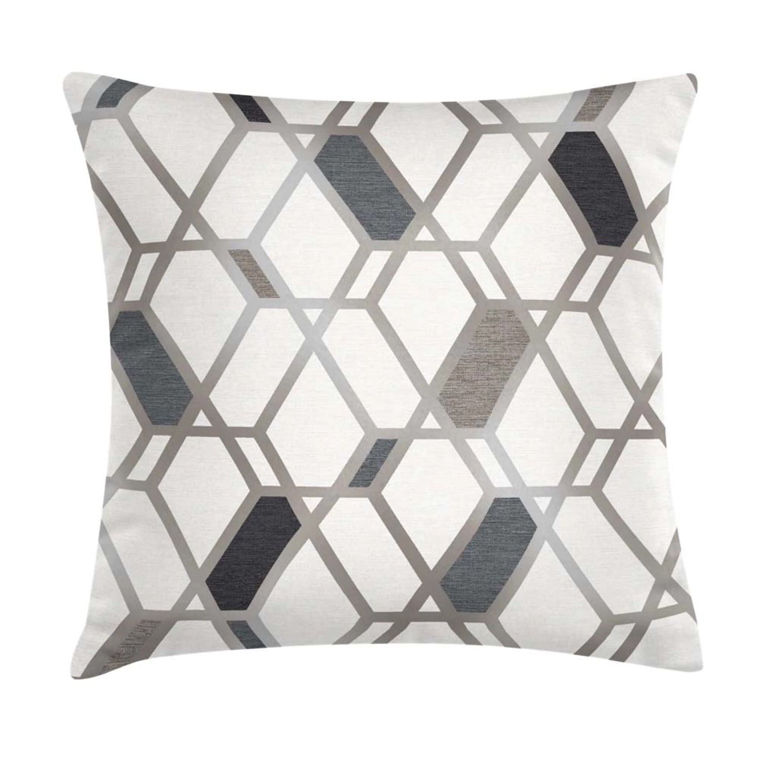 Poduszka HEXA beżowo-niebieska 45 cm x 45 cm