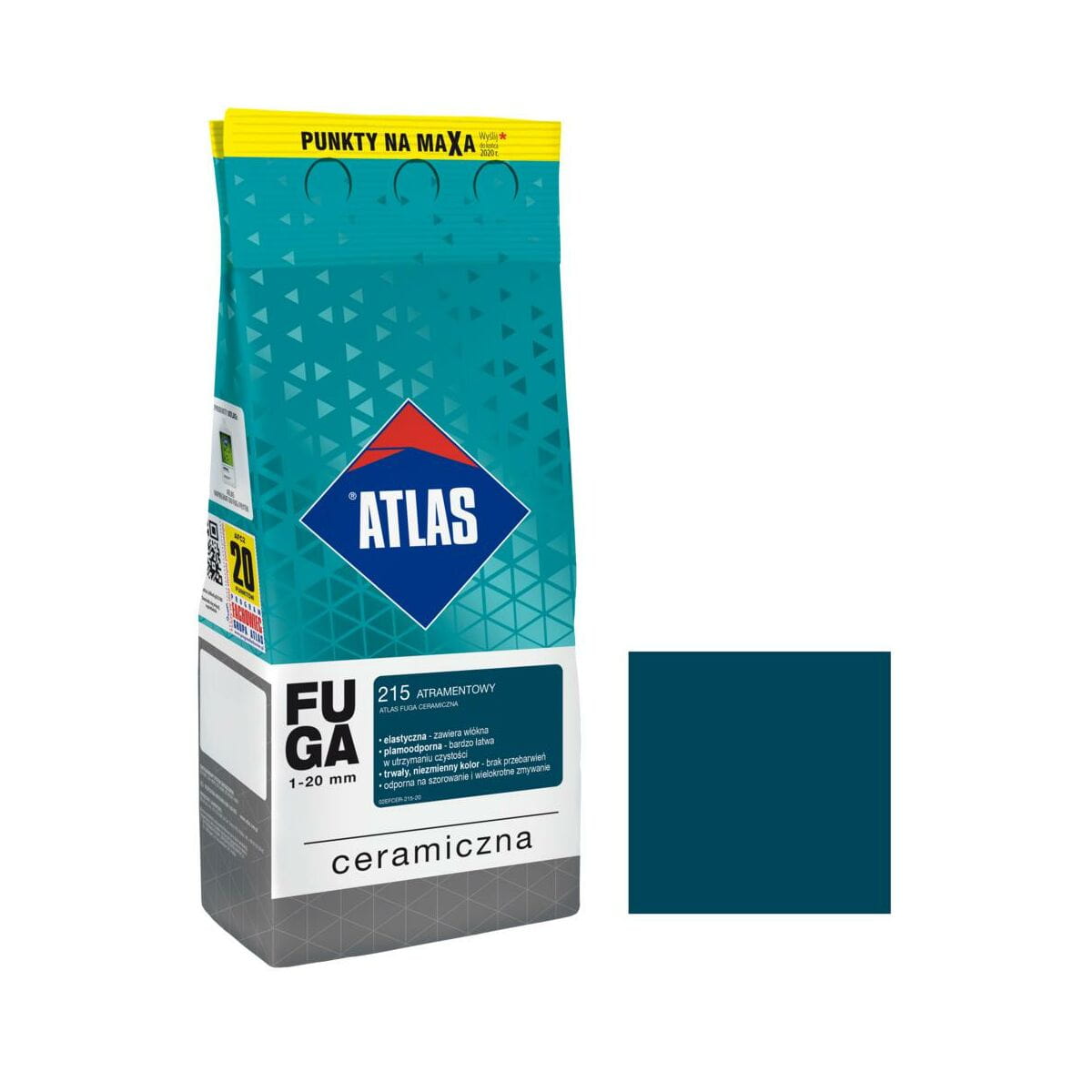 ATLAS FUGA CERAMICZNA 1-20MM 215 ATRAMENTOWY 2KG