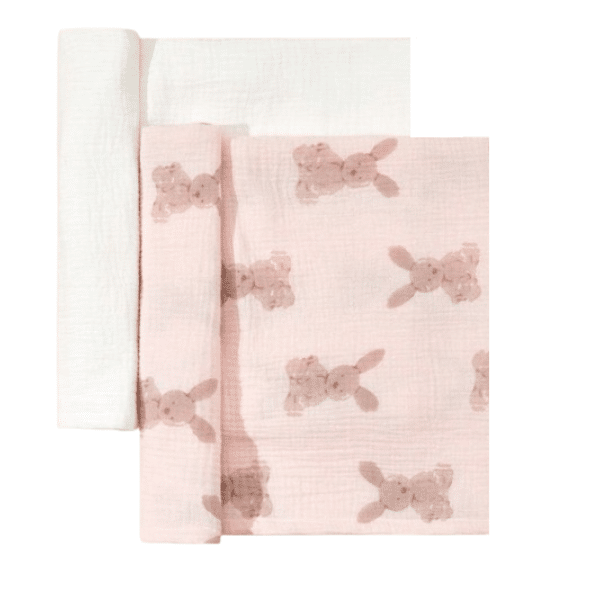 2-pack otulacz muślinowy króliczek cute 85x65 cm NS