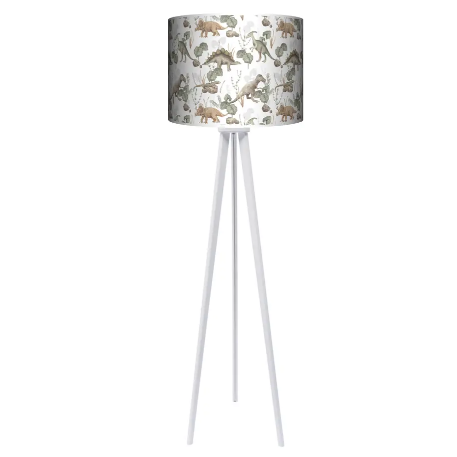Lampa podłogowa - trójnóg drewniana duża Prehistoryczna Jungla - kolor podstawy do wyboru FL - wenge