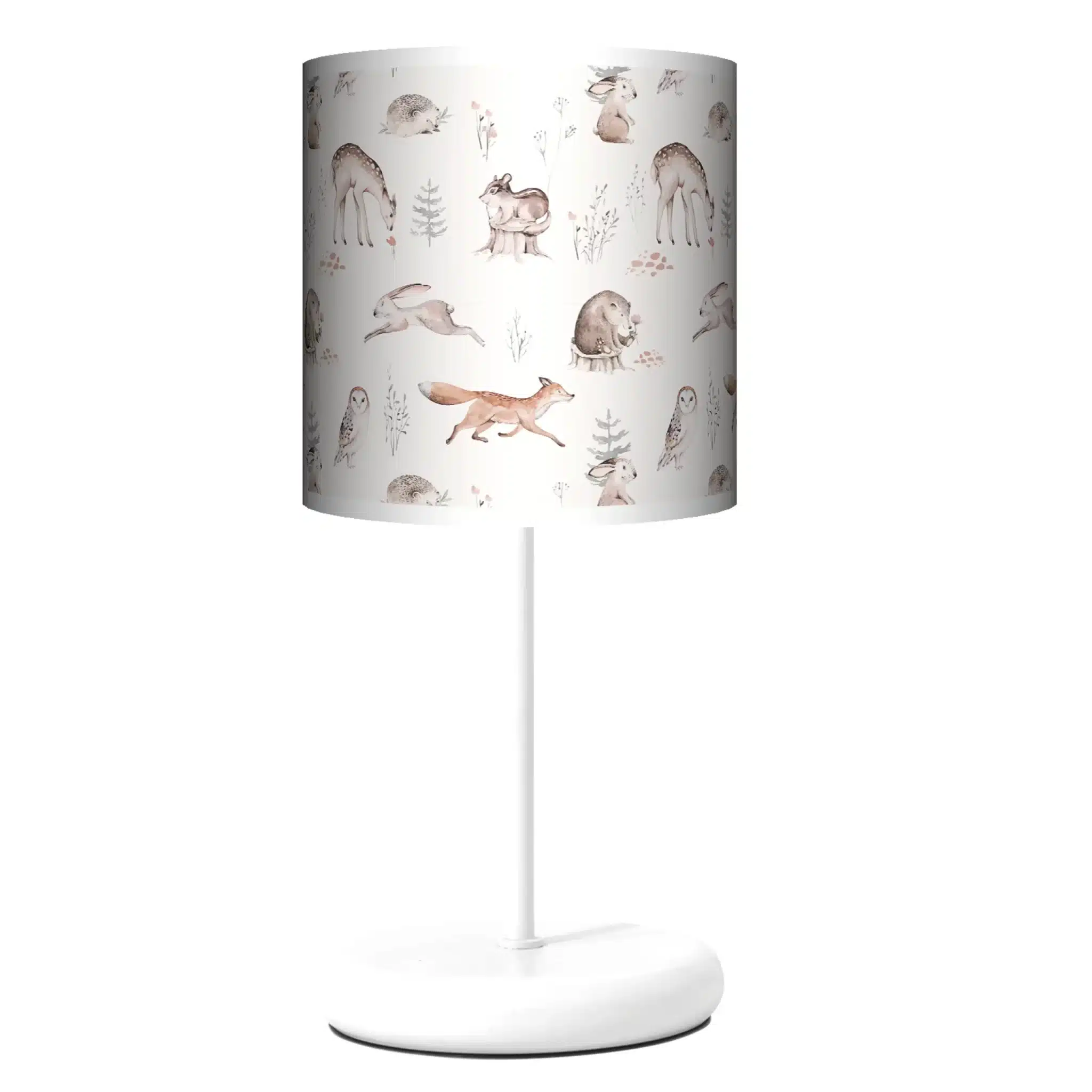 Lampa stojąca EKO Skandinavian Forest na beżu - kolor podstawy biały FL