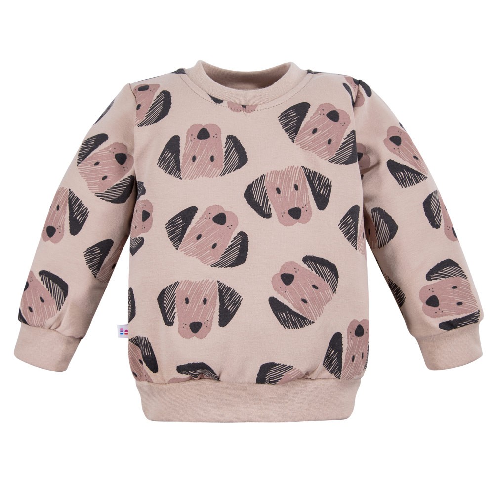 Bluza dziecięca beżowa w pieski EV