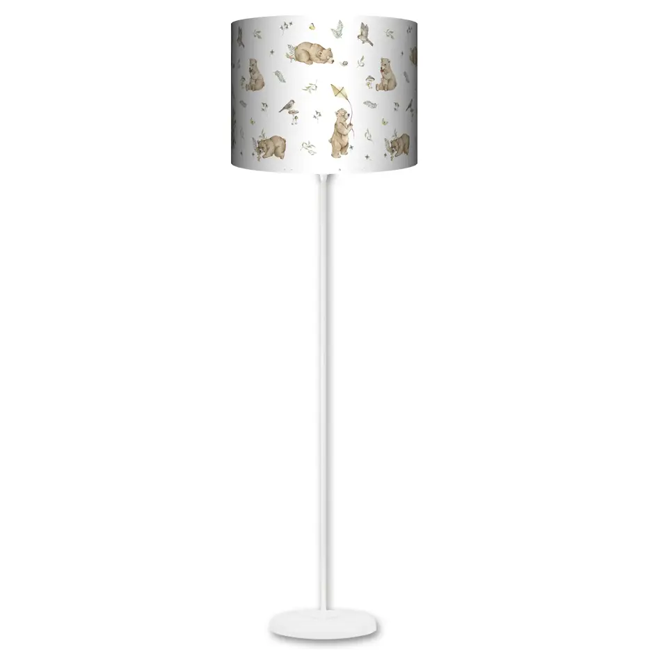 Lampa stojąca MAXI Misie Biel - kolor podstawy do wyboru FL - czarny