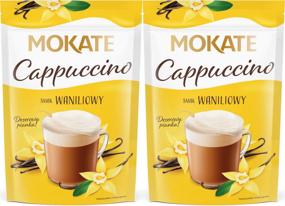 2x Kawa rozpuszczalna Mokate Cappuccino, waniliowy, 110g