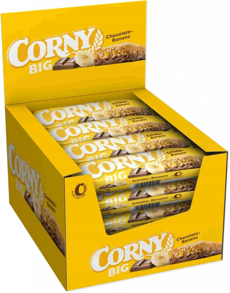 24x Baton zbożowy Corny Big z mleczną czekoladą i bananami, 50g