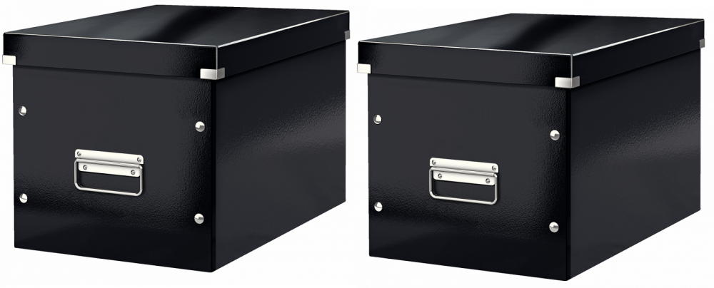 2x pudło uniwersalne Leitz Click&Store, rozmiar L (320x310x360mm), czarny