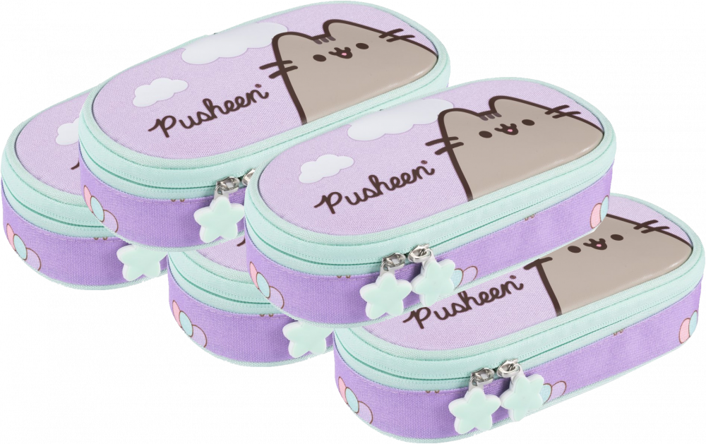 5x Piórnik Pusheen Violet, saszetka, bez wyposażenia