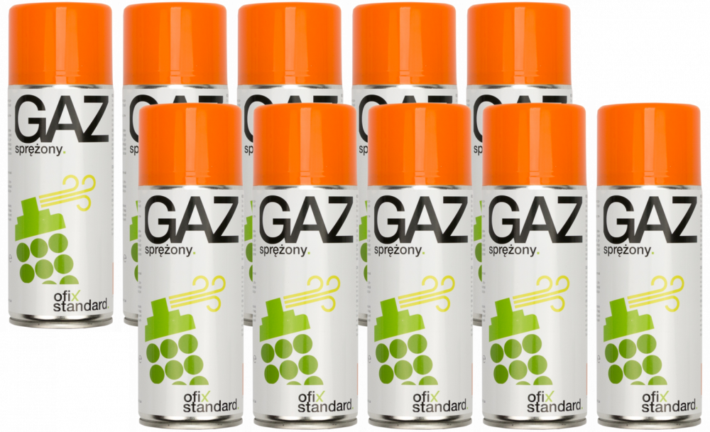 10x sprężony gaz do czyszczenia sprzętu elektronicznego Ofix Standard, 400ml