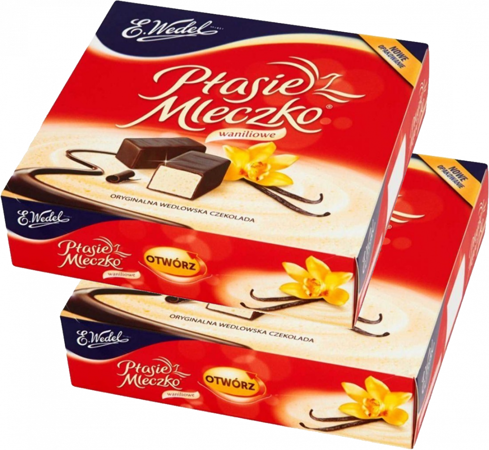 2x Ptasie Mleczko Wedel, waniliowy, 340g