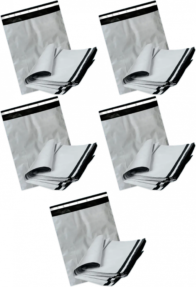 5x Foliopaki kurierskie 07 NC, HK, 450x550+50 mm, 100 sztuk, szary