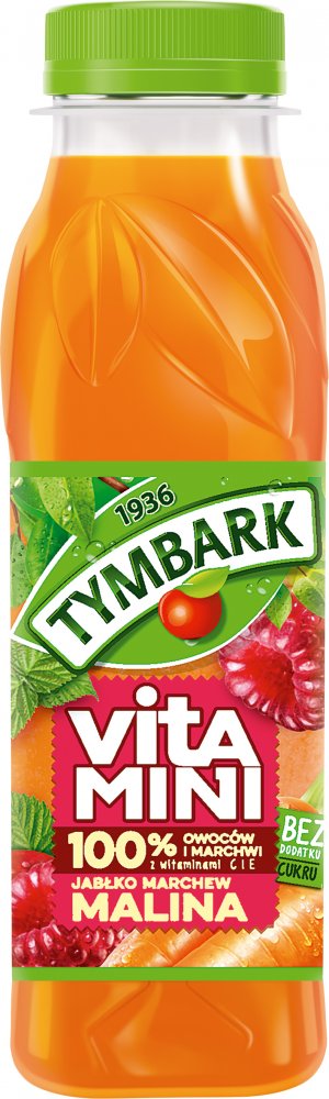 Sok Vitamini Tymbark, malina-marchew-jabłko, butelka PET, 0.3l