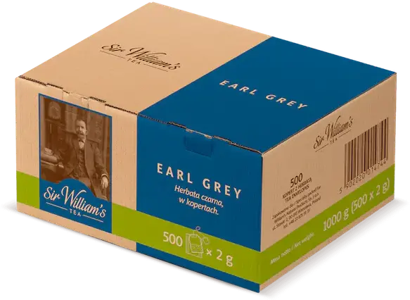Herbata Earl Grey w kopertach Sir William’s Tea, 500 sztuk x 2g