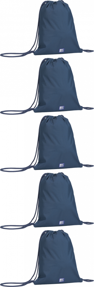 5x Worek na buty Oxford School, 46x36cm, jeansowy