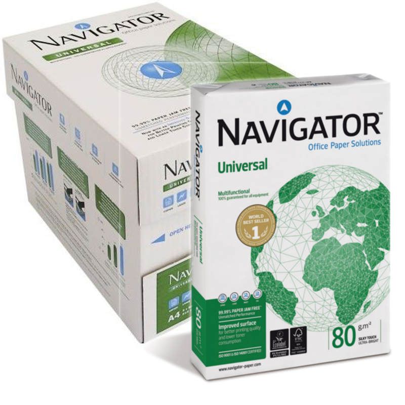 5x Papier ksero Navigator Universal, A4, 80g/m2, 500 arkuszy, biały