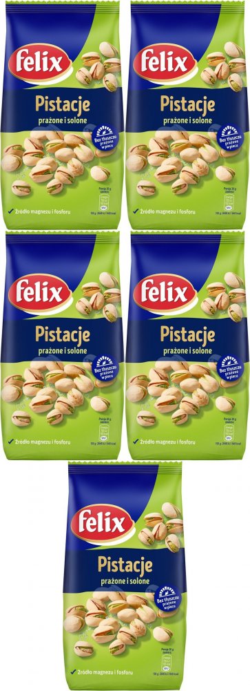 5x Pistacje Felix, prażone i solone, 240g