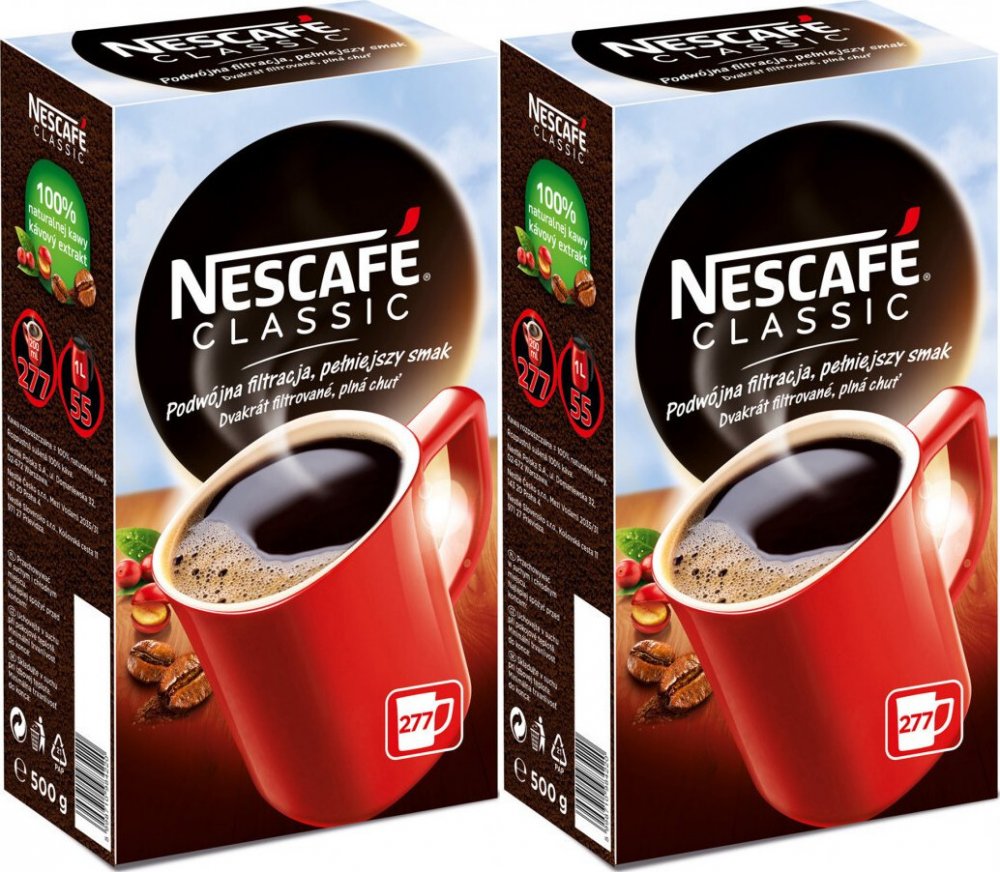 2x Kawa rozpuszczalna Nescafé Classic, 500g
