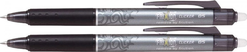 2x Pióro kulkowe wymazywalne Pilot Frixion Clicker, 0.5mm, czarny