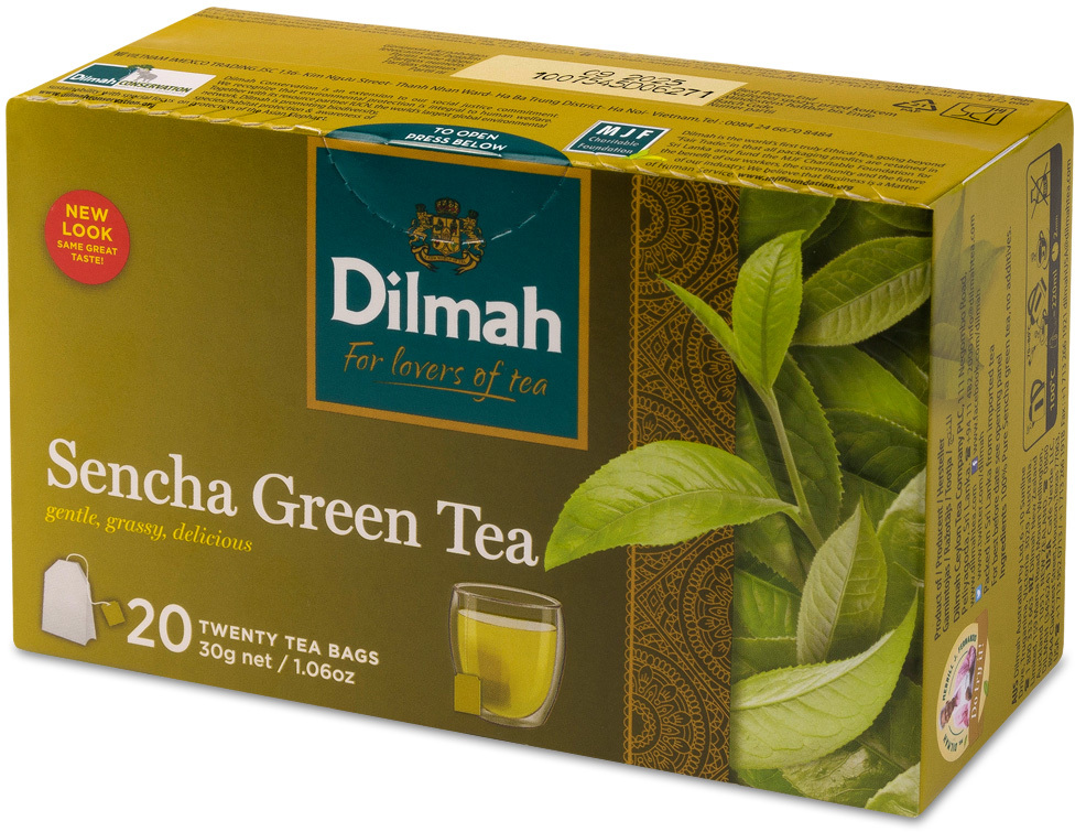 Herbata zielona w kopertach Dilmah Green Tea Sencha, 20 sztuk x 1.5g