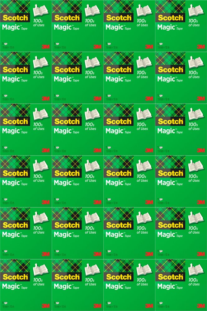 24x Taśma klejąca Scotch Magic 810, 19mmx10m, przezroczysty matowy
