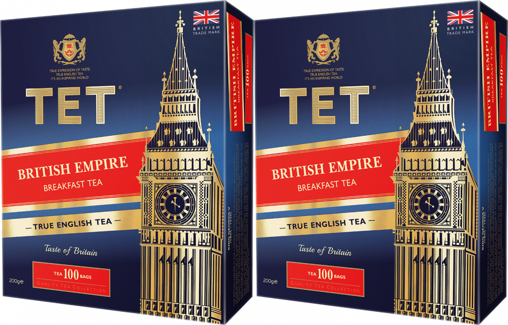2x Herbata czarna w torebkach Tet The British Empire, 100 x 2g