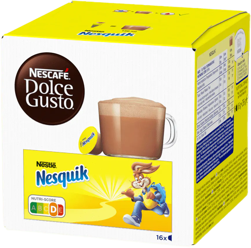 Outlet: USZKODZONE OPAKOWANIE Czekolada w kapsułkach Nescafe Dolce Gusto Nesquik, 16 sztuk