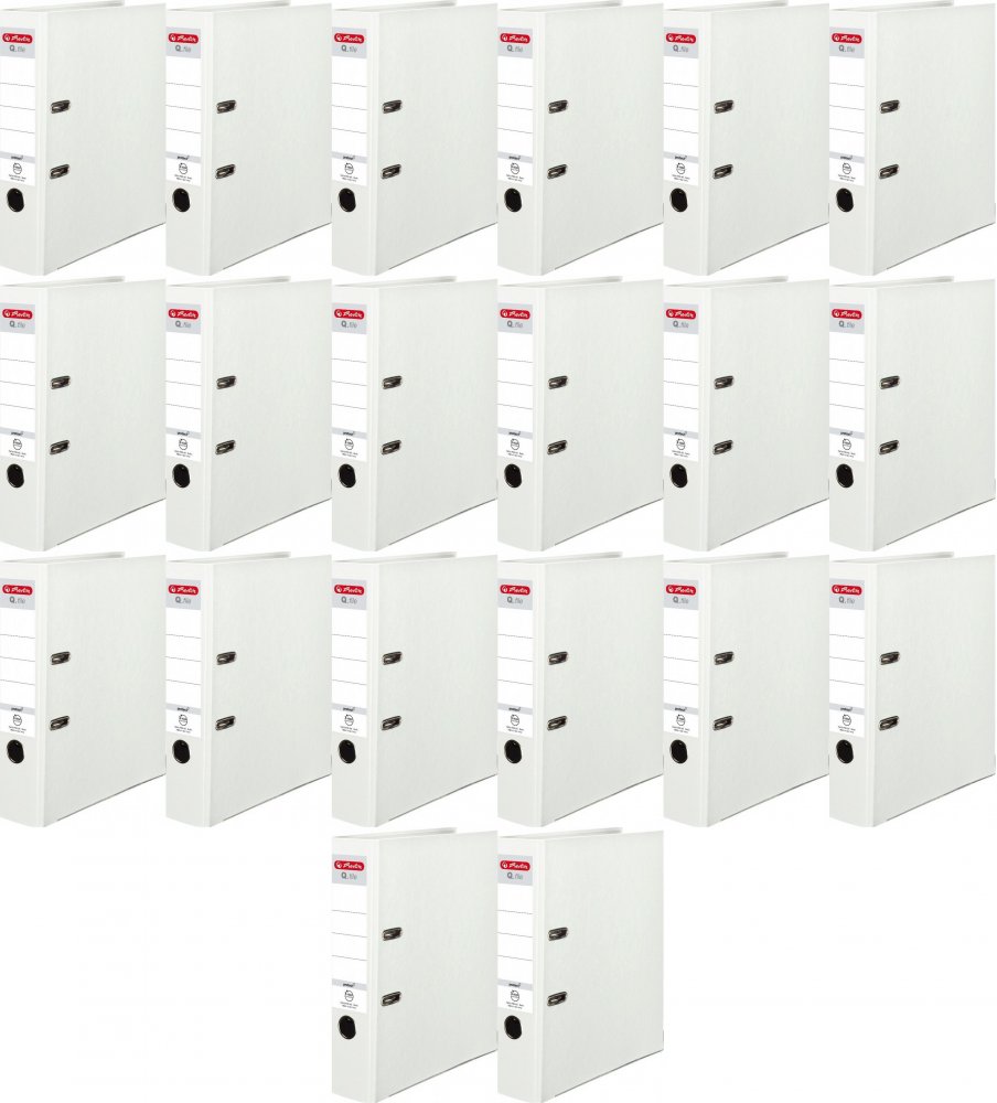 20x Segregator A4 Herlitz Q.file, 80mm, biały