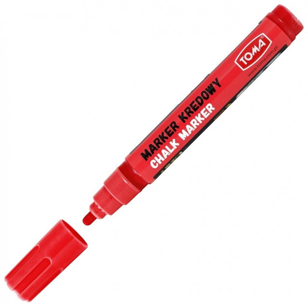 Marker kredowy Toma TO-292, okrągła, 4.5mm, czerwony
