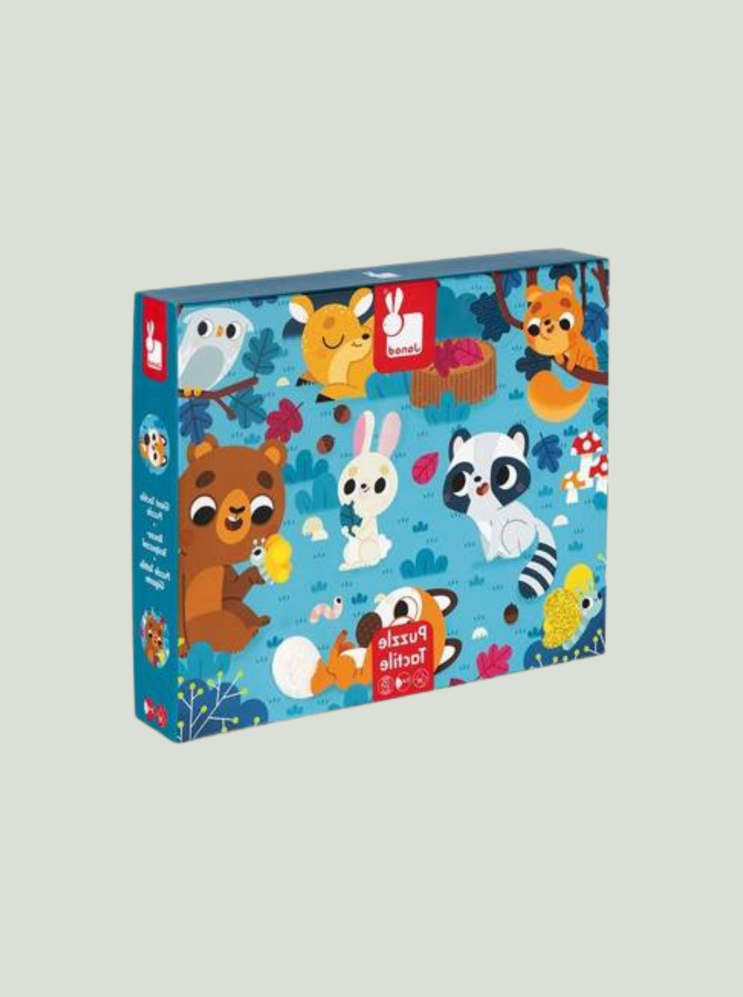 Puzzle sensoryczne 20 elementów Leśne zwierzęta JANOD