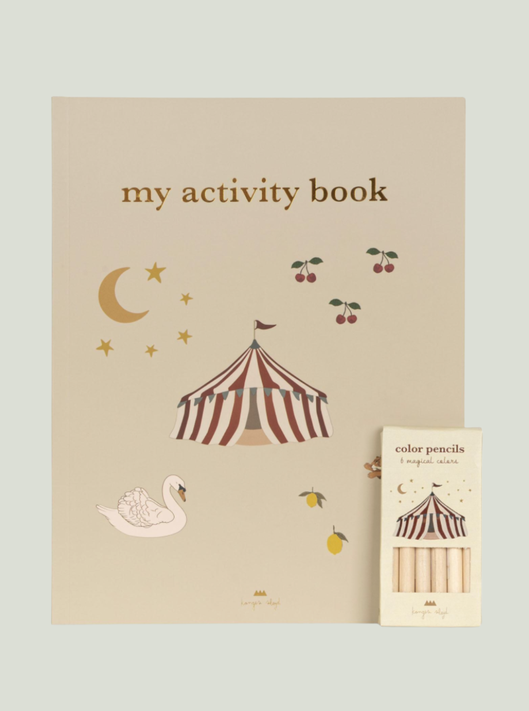 MOJA KOLOROWANKA ACTIVITY BOOK WITH COLOR PENCIL OFF WHITE Konges Sløjd